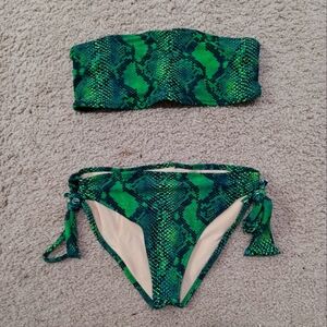 Green snake bikini set